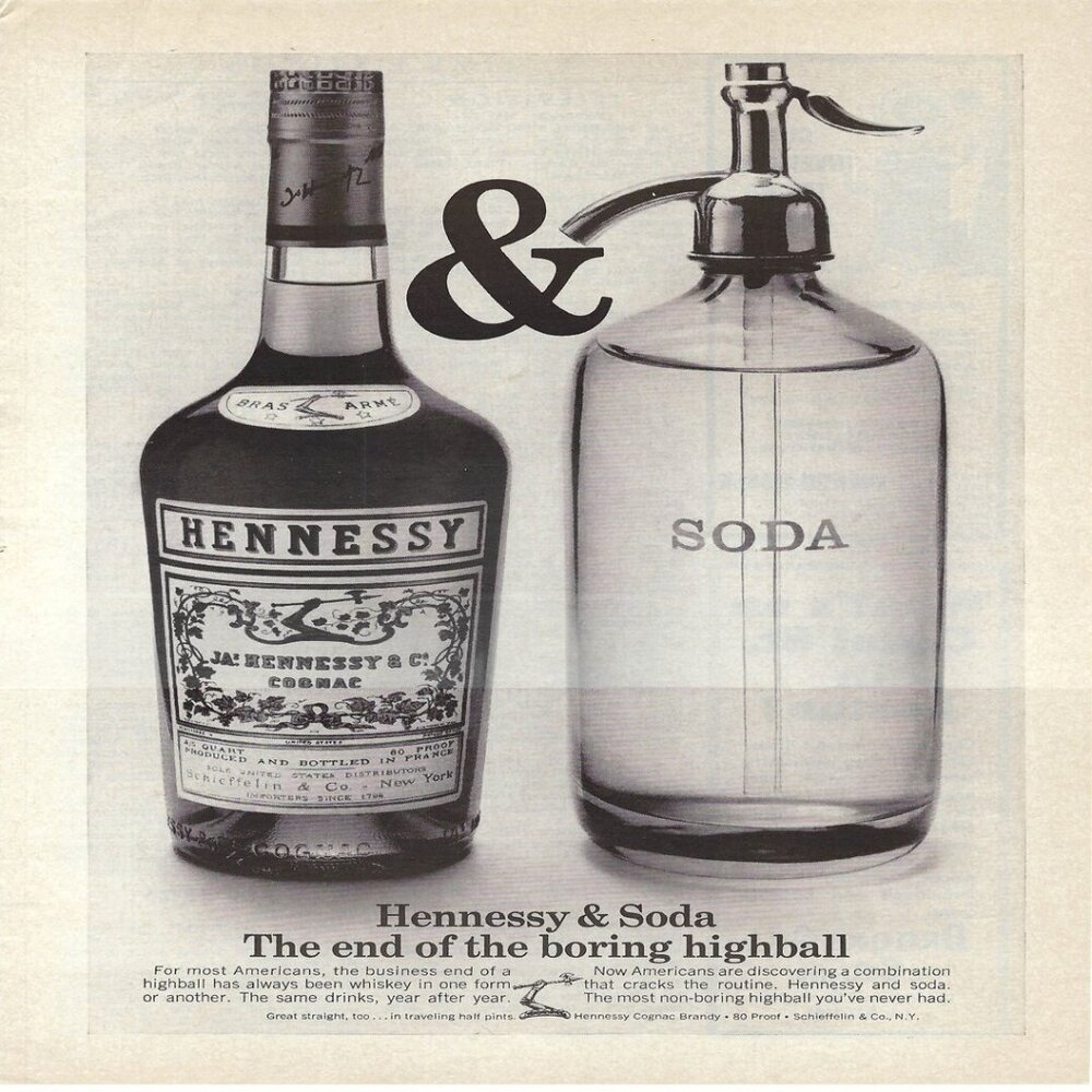1967 Hennessy & Soda End Of The Boring Highball Vintage Magazine Print Ad/Poster